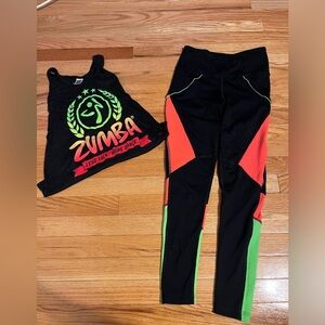 Zumba leggings and top size S!